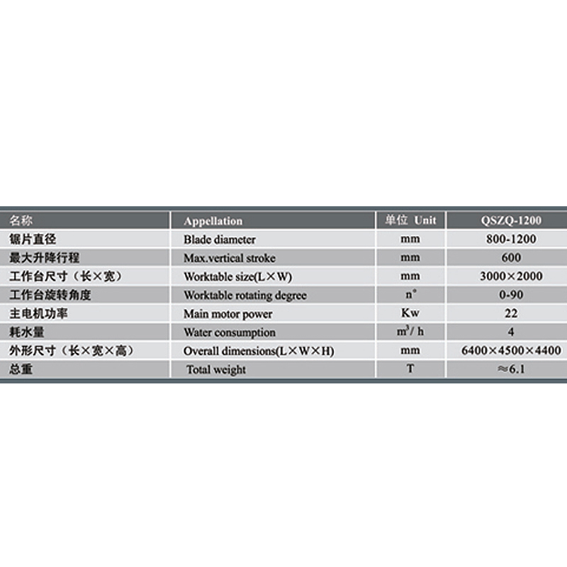 QSZQ-1200 Middle Block Cutting Machine